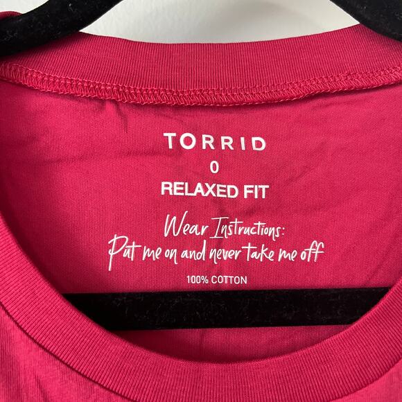 Torrid Women's Deep Pink Vintage Cotton Jersey High Neck Tank - Size 0 - NWT - Picture 2 of 8